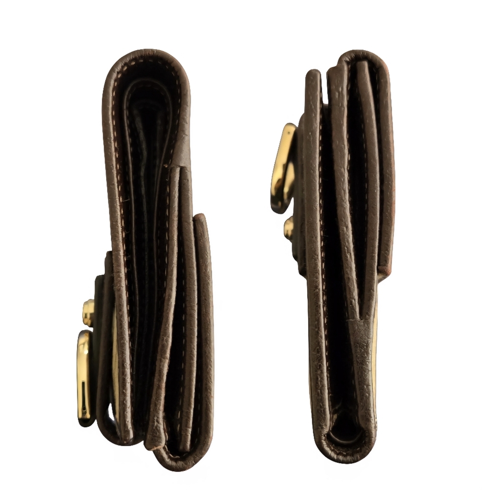 ⛔️SOLD⛔️-Gucci (Vintage) GG Monogram D-Ring Abbey Compact Wallet With Dustbag - Picture 5 of 15